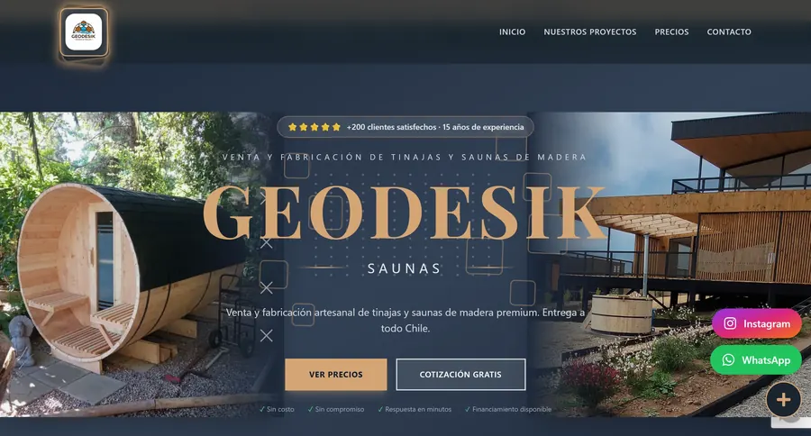 Caso de éxito Geodesik - Fabricación de Saunas